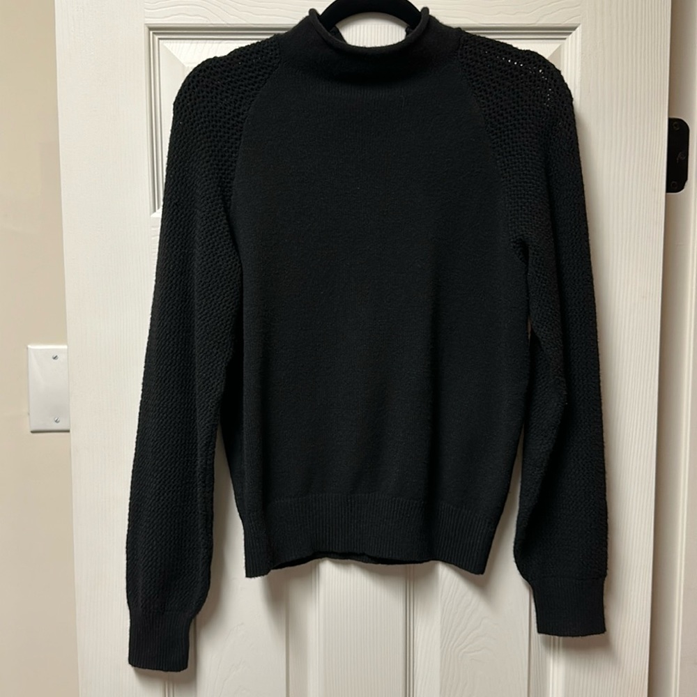 Jessica Simpson mock neck sweater with mesh sleeves
